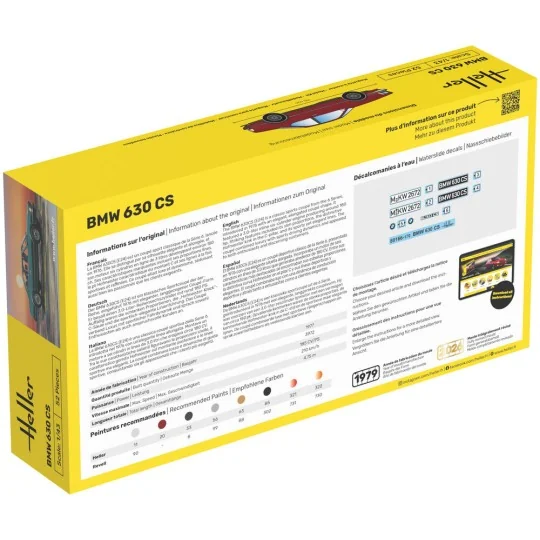 STARTER KIT BMW 630 CS, 1/43 - Heller 56166