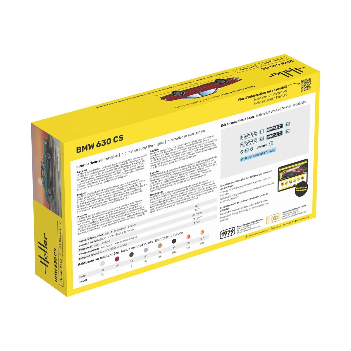 STARTER KIT BMW 630 CS, 1/43 - Heller 56166