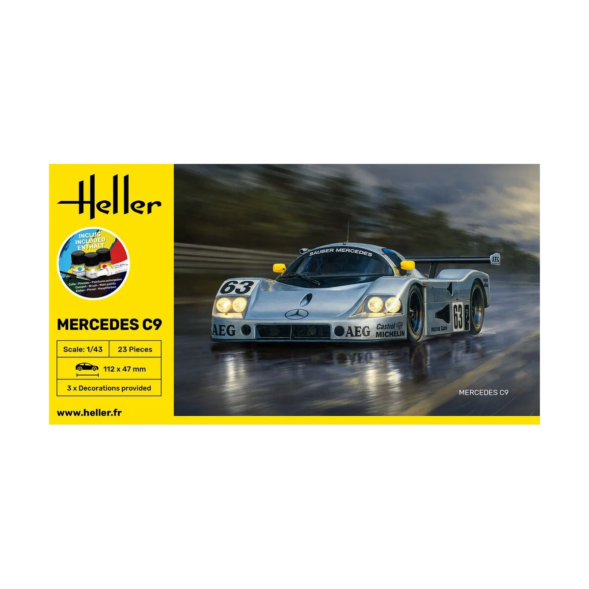 STARTER KIT Mercedes C9, 1/43 - Heller 56107