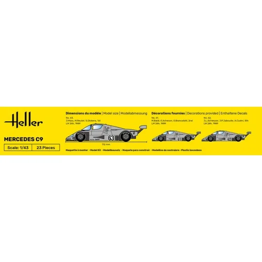 Mercedes C9, 1/43 - Heller 80107