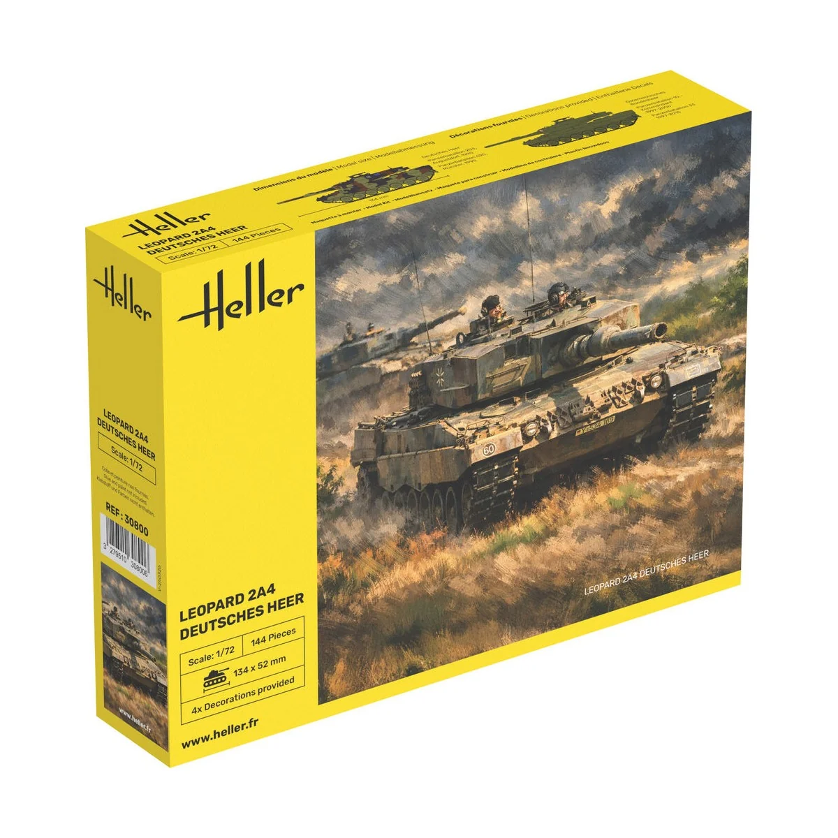 Leopard 2A4 - Deutsches Heer, 1/72 - Heller 30800