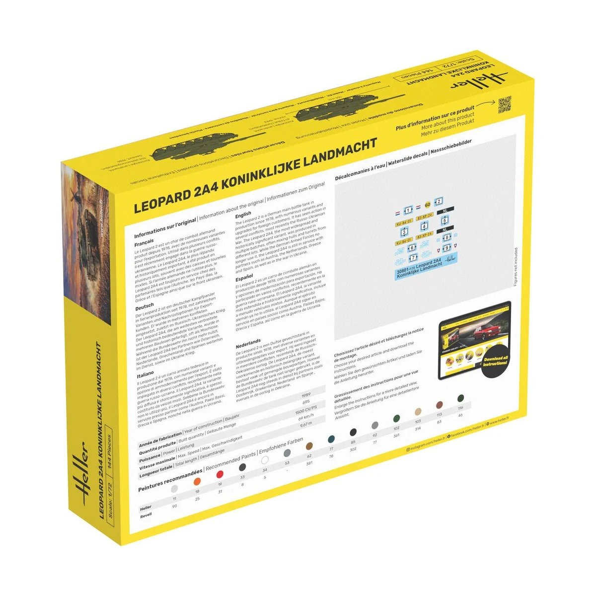 Leopard 2A4 - Koninklijke Landmacht, 1/72 - Heller 30801