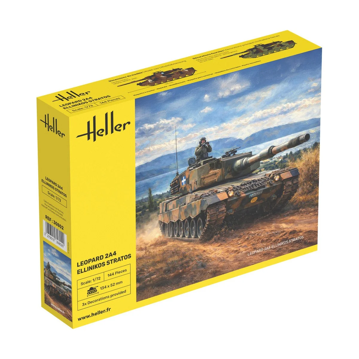 Leopard 2A4 - Ellinikos Stratos, 1/72 - Heller 30802