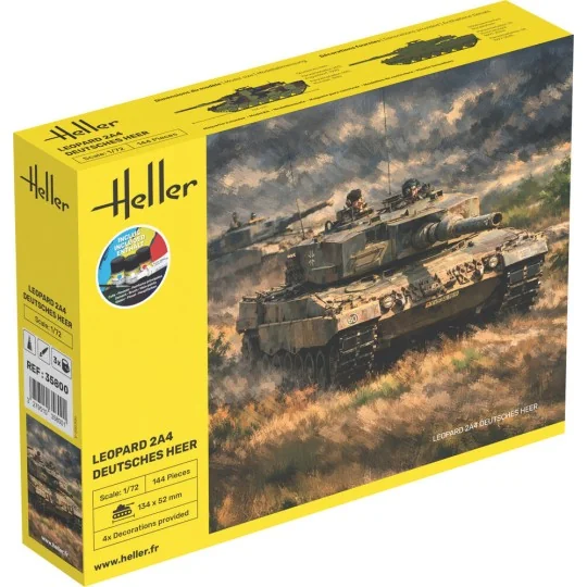 STARTER KIT Leopard 2A4 - Deutsches Heer, 1/72 - Heller 35800