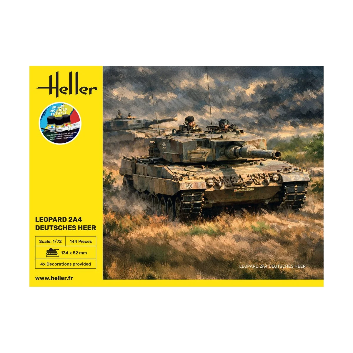 STARTER KIT Leopard 2A4 - Deutsches Heer, 1/72 - Heller 35800