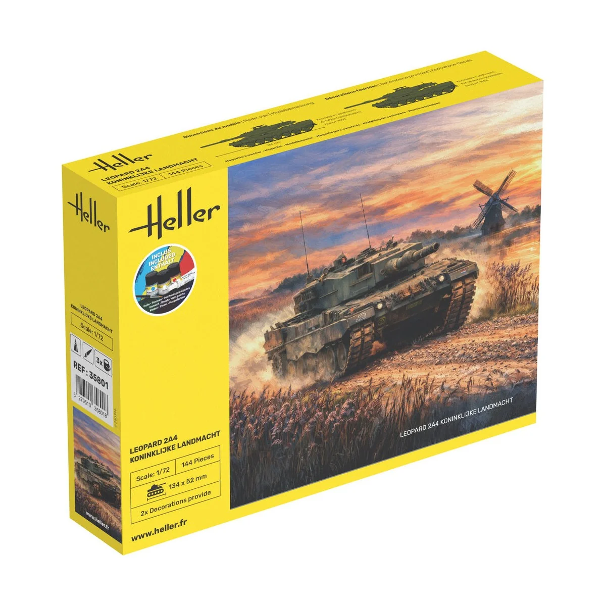 STARTER KIT Leopard 2A4 - Koninklijke Landmacht, 1/72 - Heller 35801