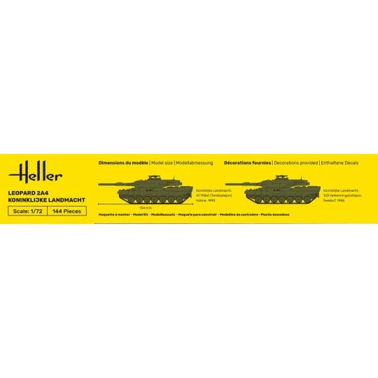STARTER KIT Leopard 2A4 - Koninklijke Landmacht, 1/72 - Heller 35801