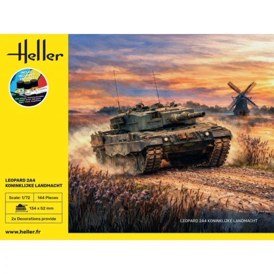 STARTER KIT Leopard 2A4 - Koninklijke Landmacht, 1/72 - Heller 35801