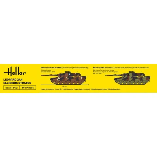 STARTER KIT Leopard 2A4 - Ellinikos Stratos, 1/72 - Heller 35802