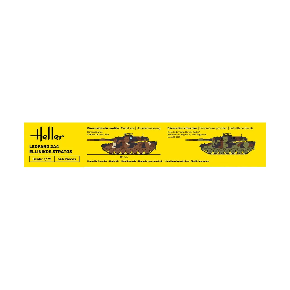 STARTER KIT Leopard 2A4 - Ellinikos Stratos, 1/72 - Heller 35802