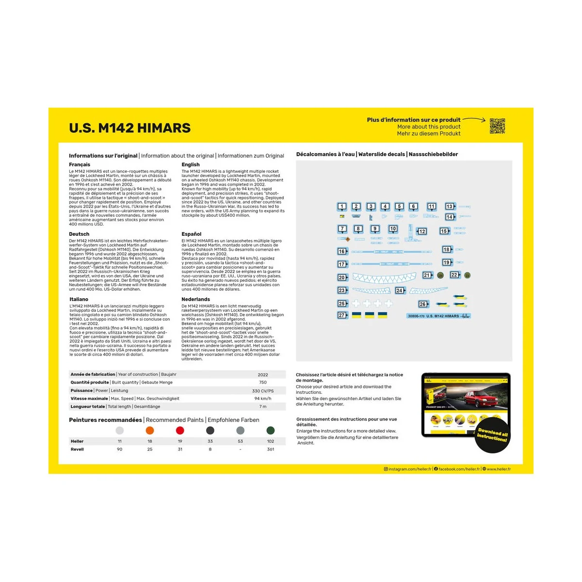 STARTER KIT U.S. M142 HIMARS (High Mobility Artillery Rocket System...