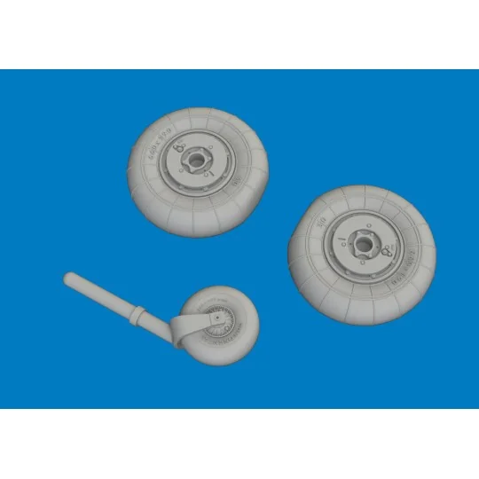 Bf 109K-4 wheels for Eduard, 1/72 - Eduard Accessories 672454