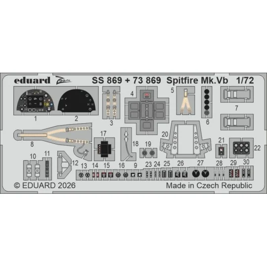 Spitfire Mk.Vb for IBG Models, 1/72 - Eduard Accessories SS869