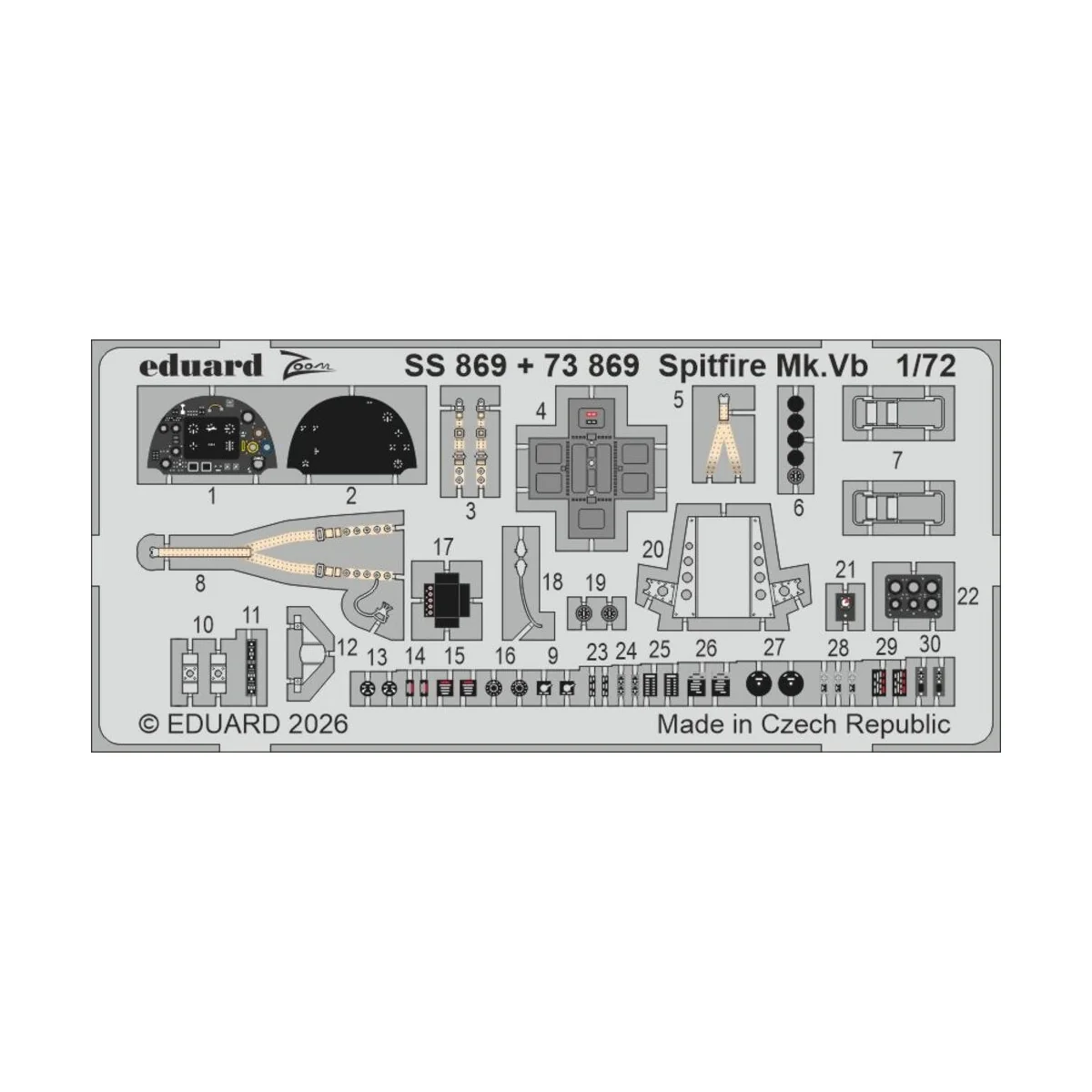 Spitfire Mk.Vb for IBG Models, 1/72 - Eduard Accessories SS869