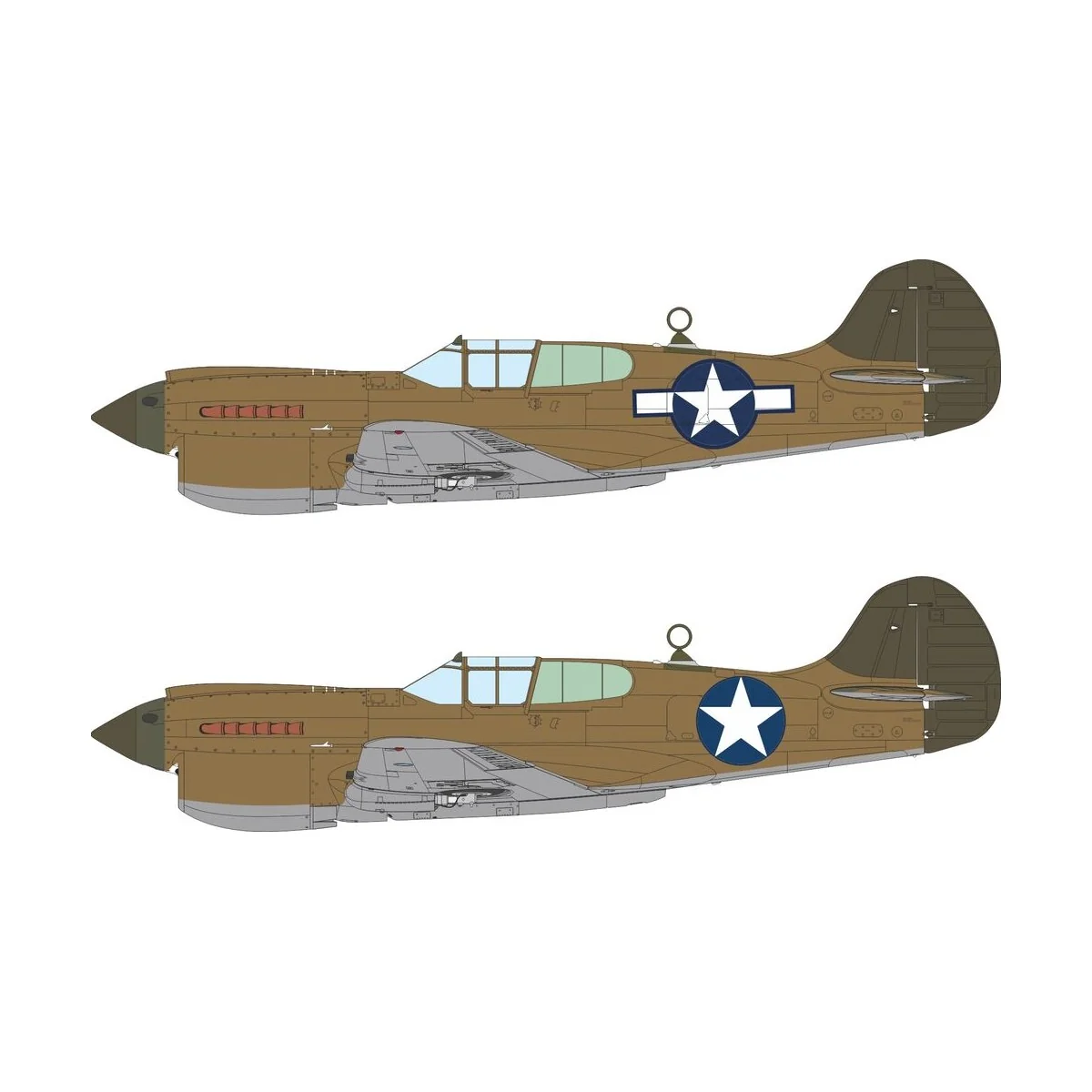 P-40K US national insignia for Eduard, 1/48 - Eduard Accessories EX...