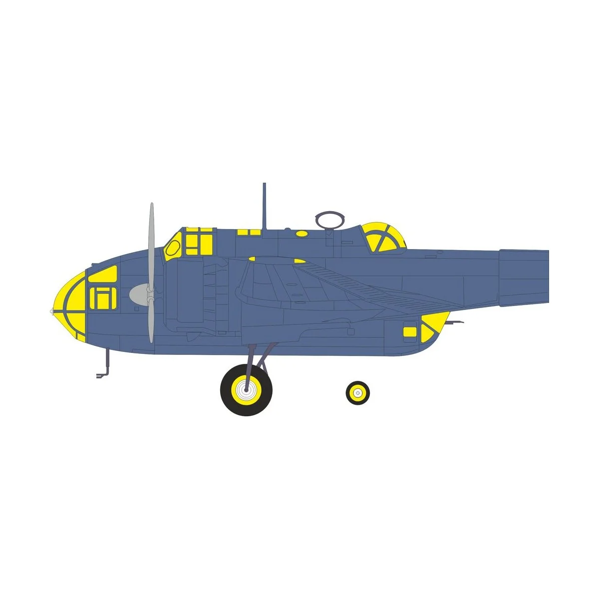 Hampden TB Mk.I torpedo bomber Tface for ICM, 1/48 - Eduard Accesso...