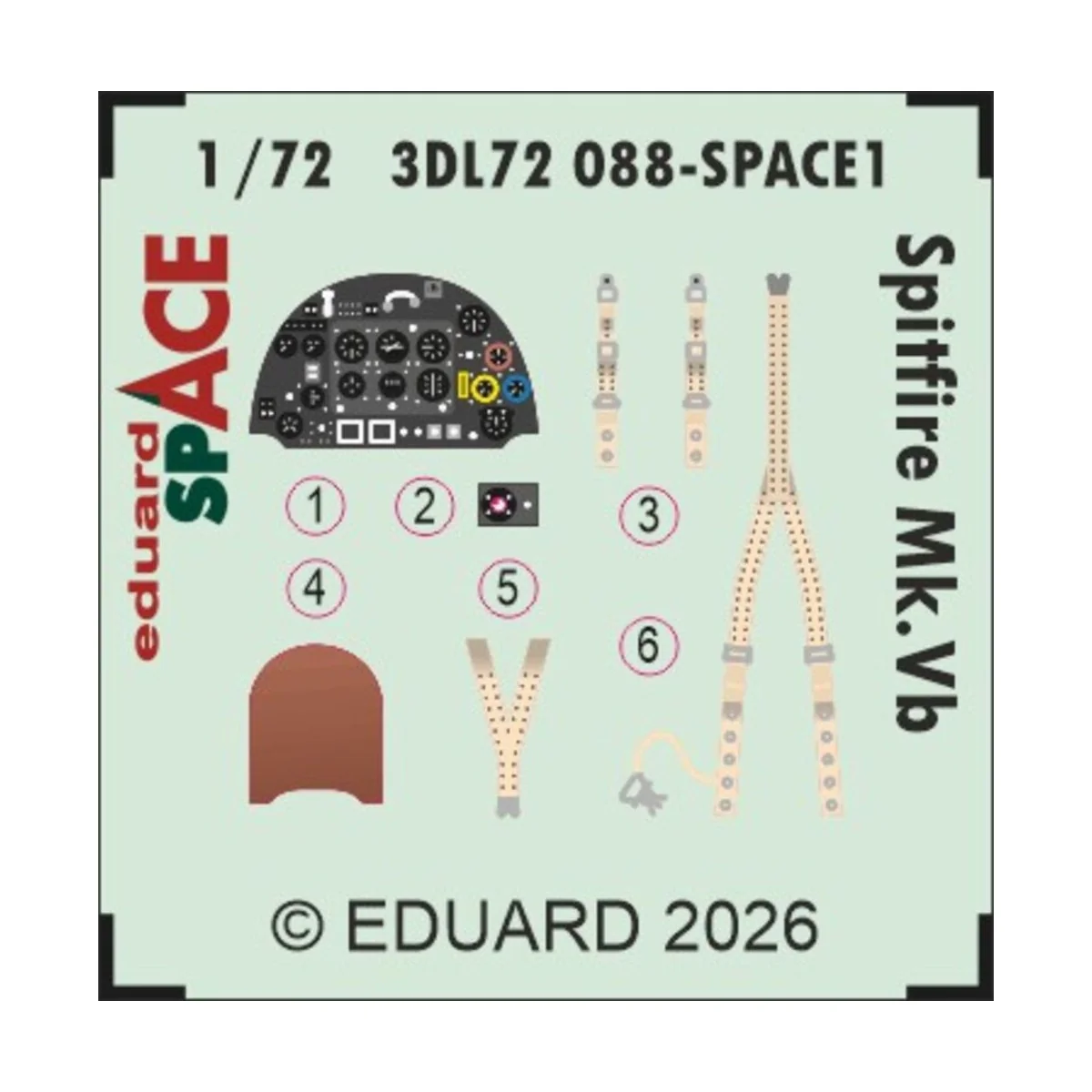 Spitfire Mk.Vb SPACE for IBG Models, 1/72 - Eduard Accessories 3DL7...