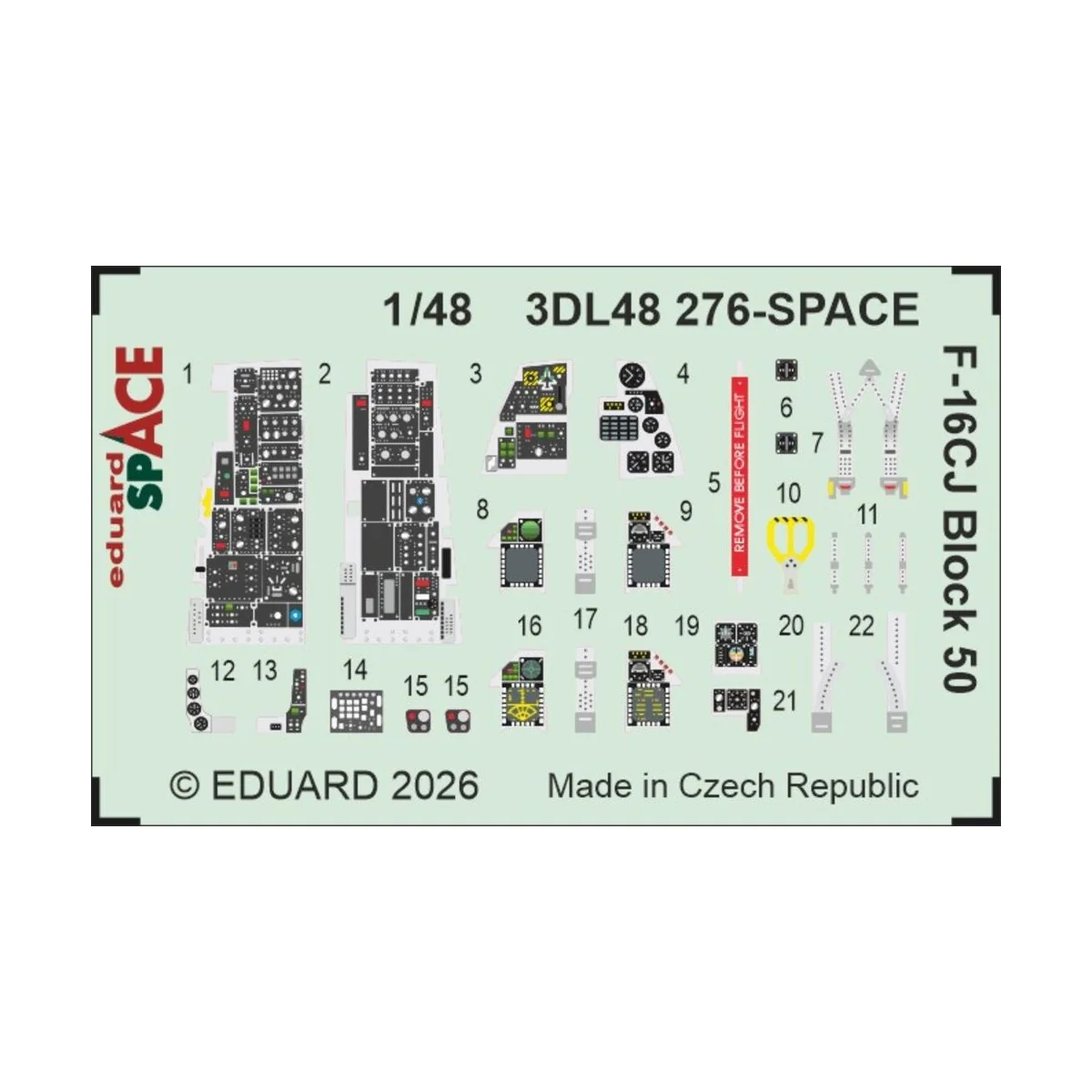 F-16CJ Block 50 SPACE for Tamiya, 1/48 - Eduard Accessories 3DL48276