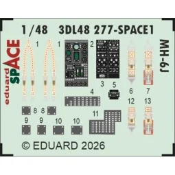 MH-6J SPACE for ICM, 1/48 - Eduard Accessories 3DL48277