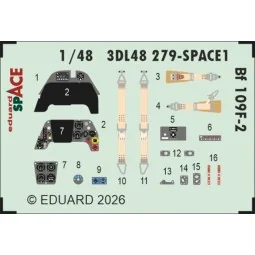 Bf 109F-2 SPACE for Eduard, 1/48 - Eduard Accessories 3DL48279