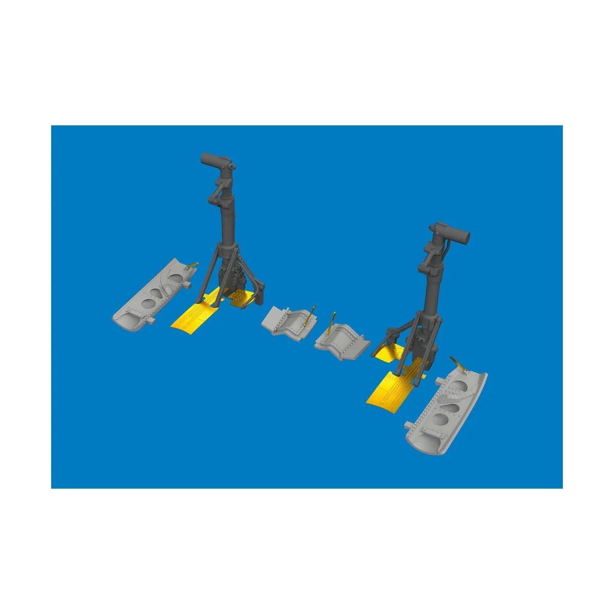 P-40K undercarriage legs PRINT for Eduard, 1/48 - Eduard Accessorie...