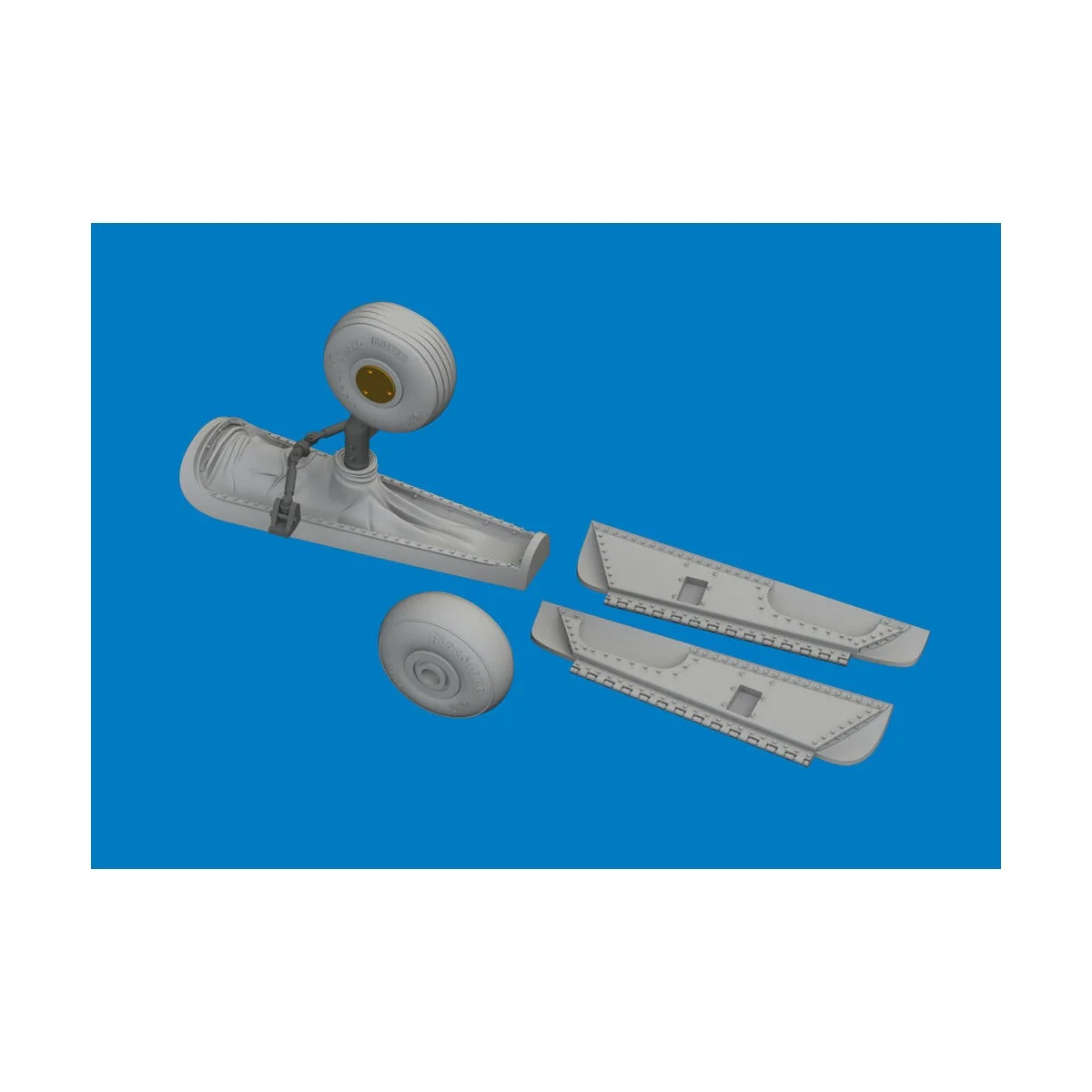 P-40K tail wheel bay PRINT for Eduard, 1/48 - Eduard Accessories 64...