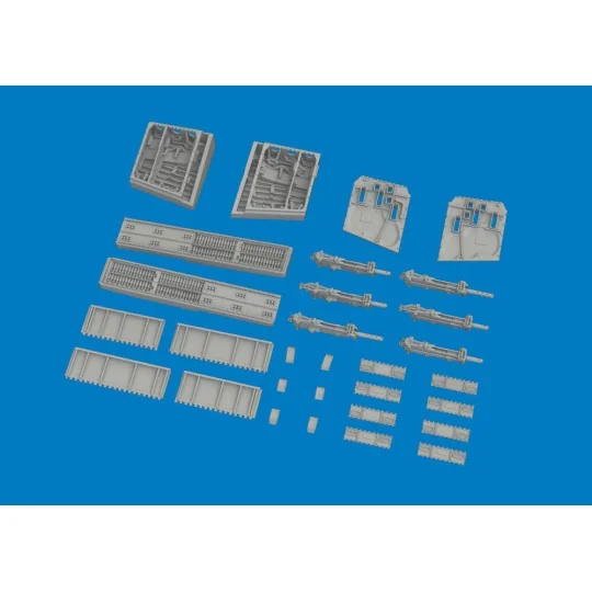 P-40K gun bays PRINT for Eduard, 1/48 - Eduard Accessories 6481195
