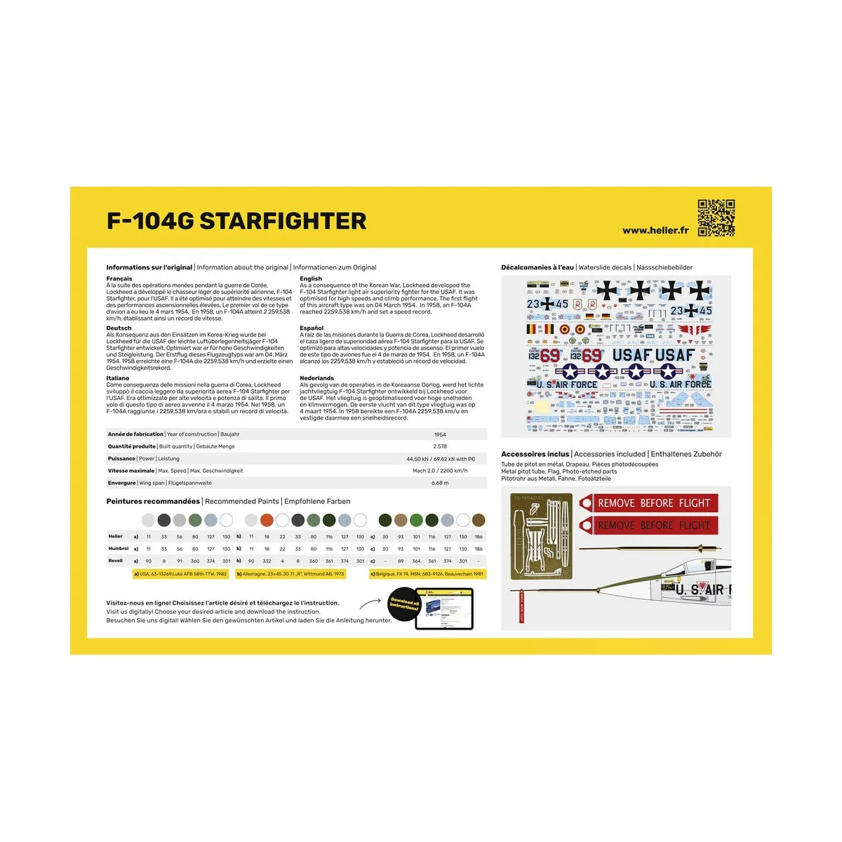 STARTER KIT F-104G Starfighter, 1/48 - Heller 35520