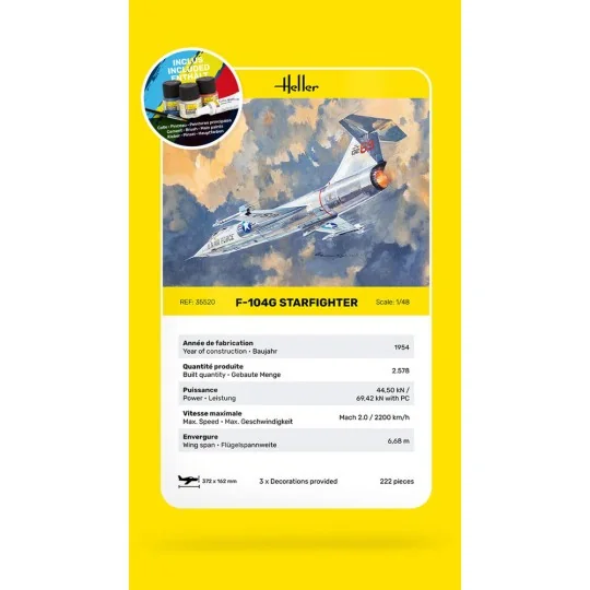 STARTER KIT F-104G Starfighter, 1/48 - Heller 35520