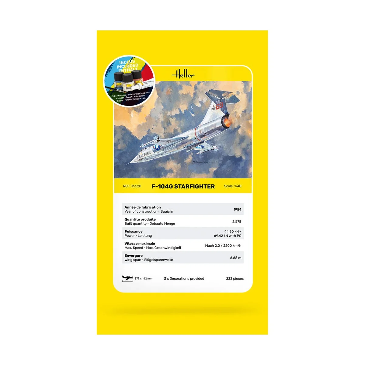 STARTER KIT F-104G Starfighter, 1/48 - Heller 35520
