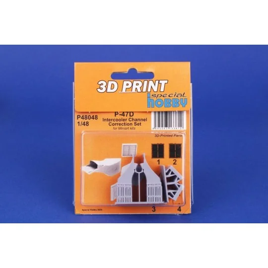 P-47D Intercooler Channel Correction Set for Miniart, 1/48 - CMK 12...