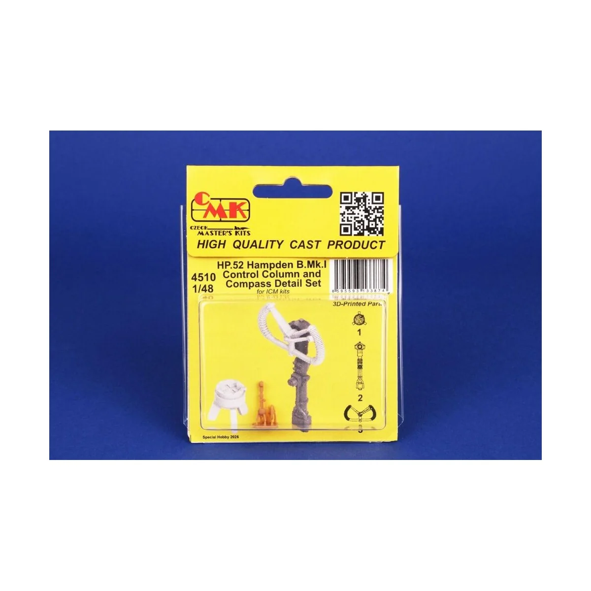 HP.52 Hampden B.Mk.I - Control Column and Compass Detail Set for IC...