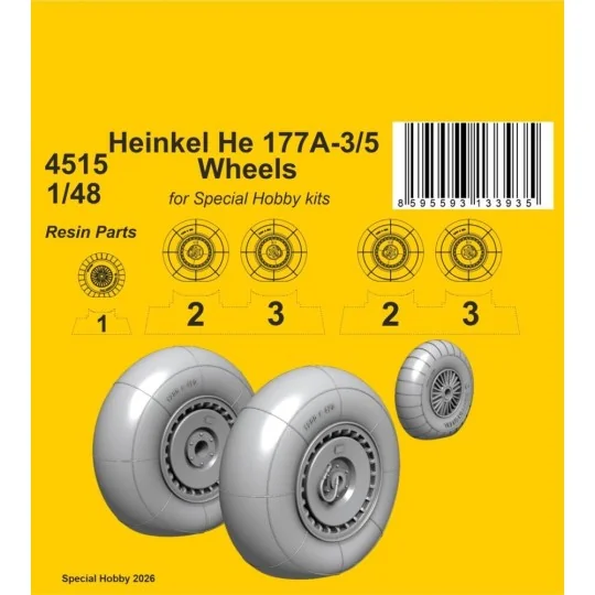 Heinkel He 177A-3/5 Wheels for Special Hobby, 1/48 - CMK 129-4515