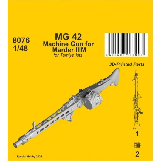 MG 42 Machine Gun for Marder IIIM for Tamiya, 1/48 - CMK 129-8076