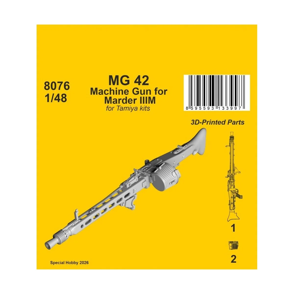 MG 42 Machine Gun for Marder IIIM for Tamiya, 1/48 - CMK 129-8076