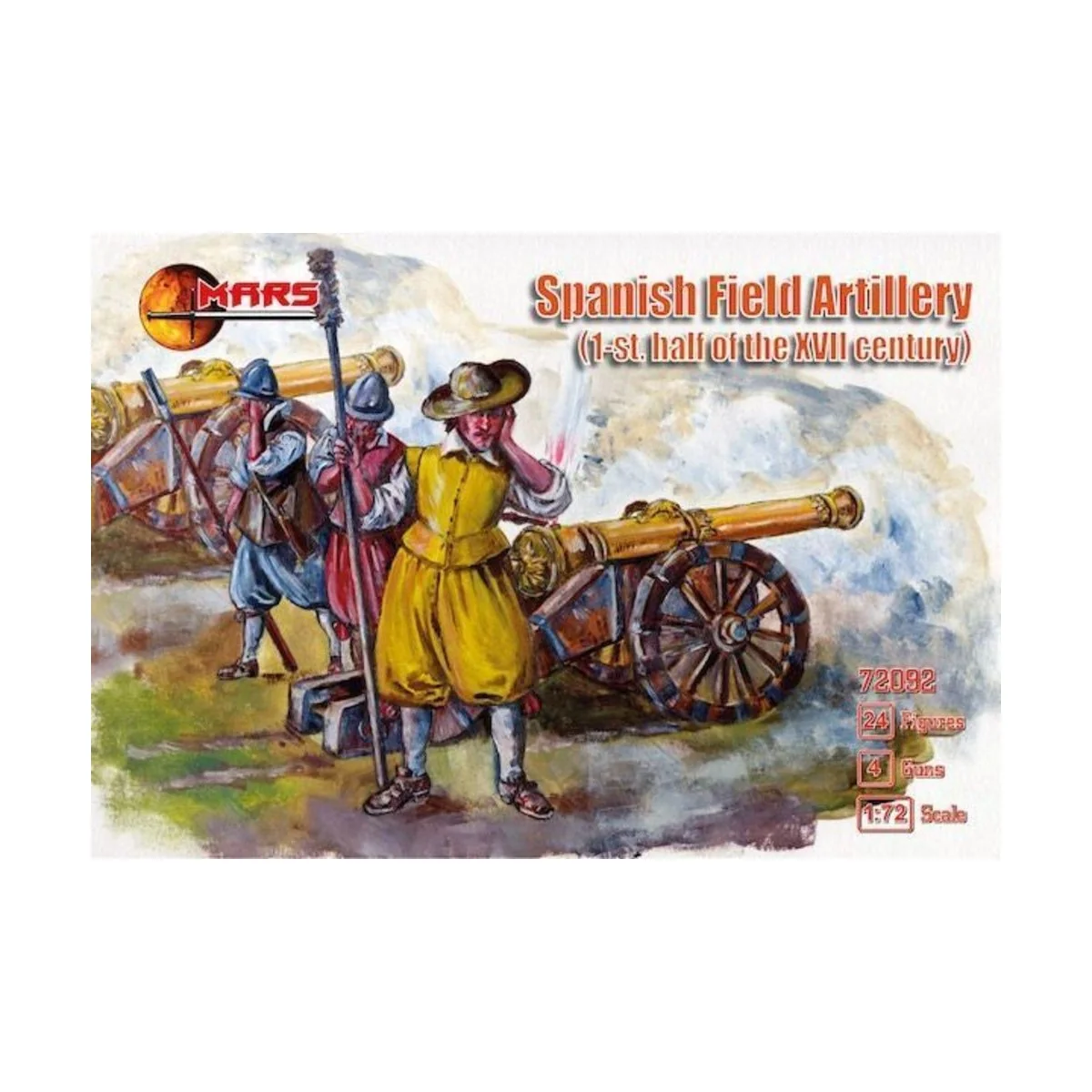 Spanish field artillery, XVII century, 1/72 - Mars Figures MS72092 Spanish field artillery, XVII century, 1/72 - Mars Figures MS72092