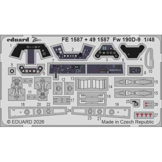 Fw 190D-9 for Miniart, 1/48 - Eduard Accessories FE1587