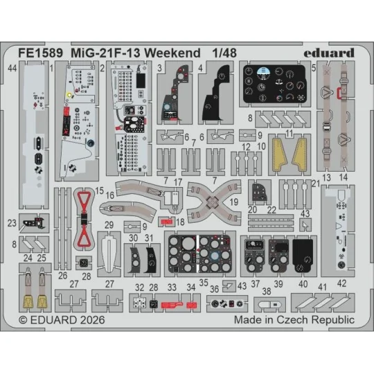 MiG-21F-13 Weekend for Eduard, 1/48 - Eduard Accessories FE1589