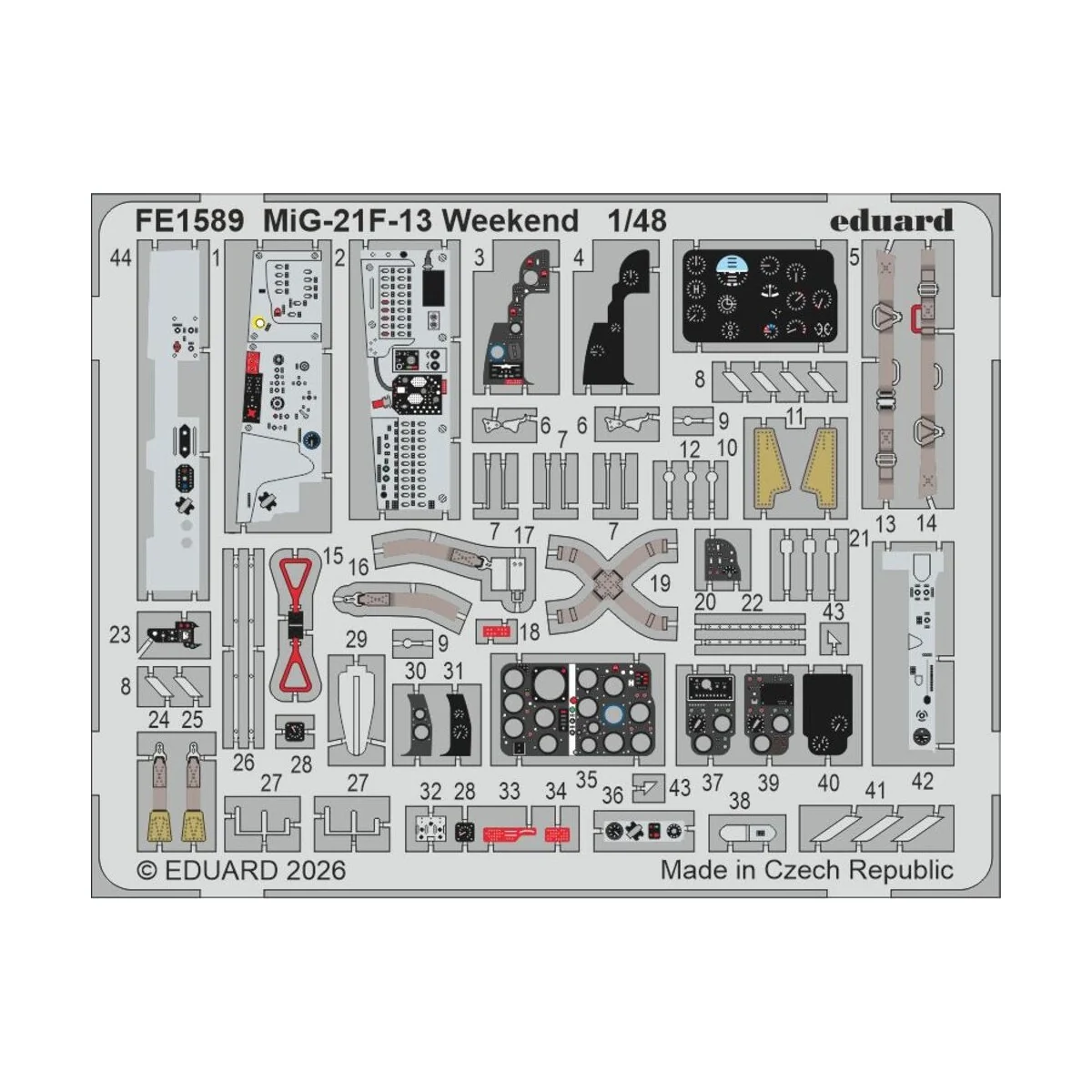 MiG-21F-13 Weekend for Eduard, 1/48 - Eduard Accessories FE1589