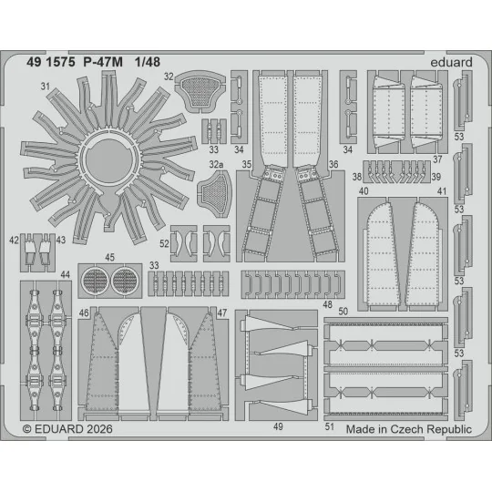 P-47M 1/48 for Miniart, 1/48 - Eduard Accessories BIG49476