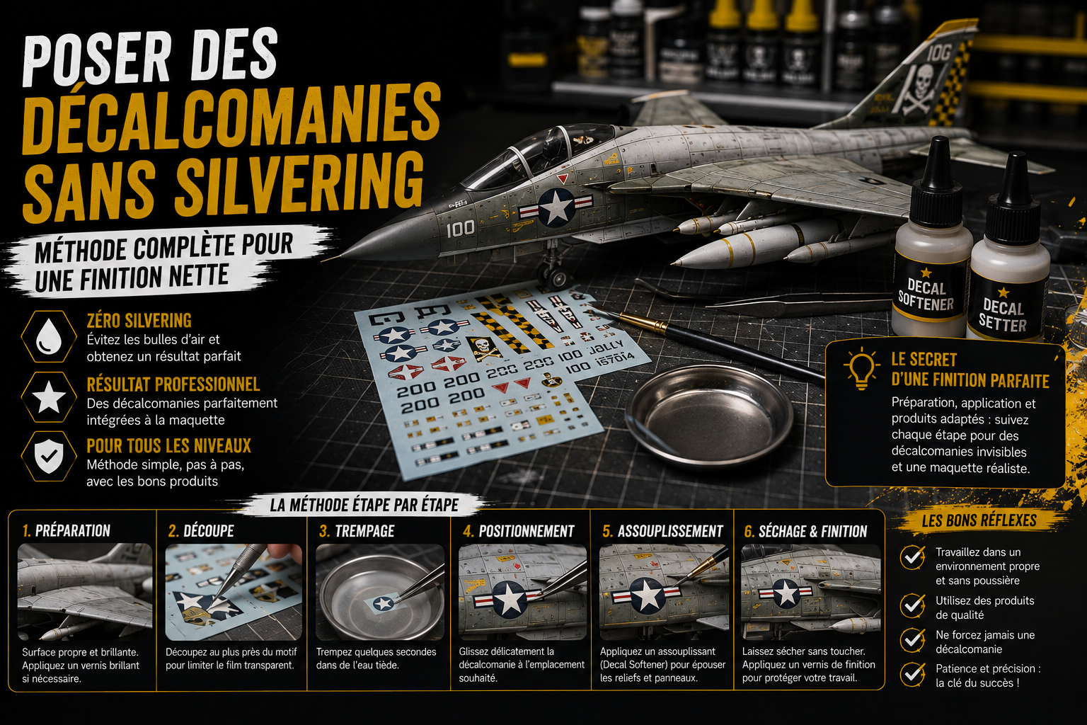 Poser des décalcomanies sans silvering : méthode complète pour une finition nette