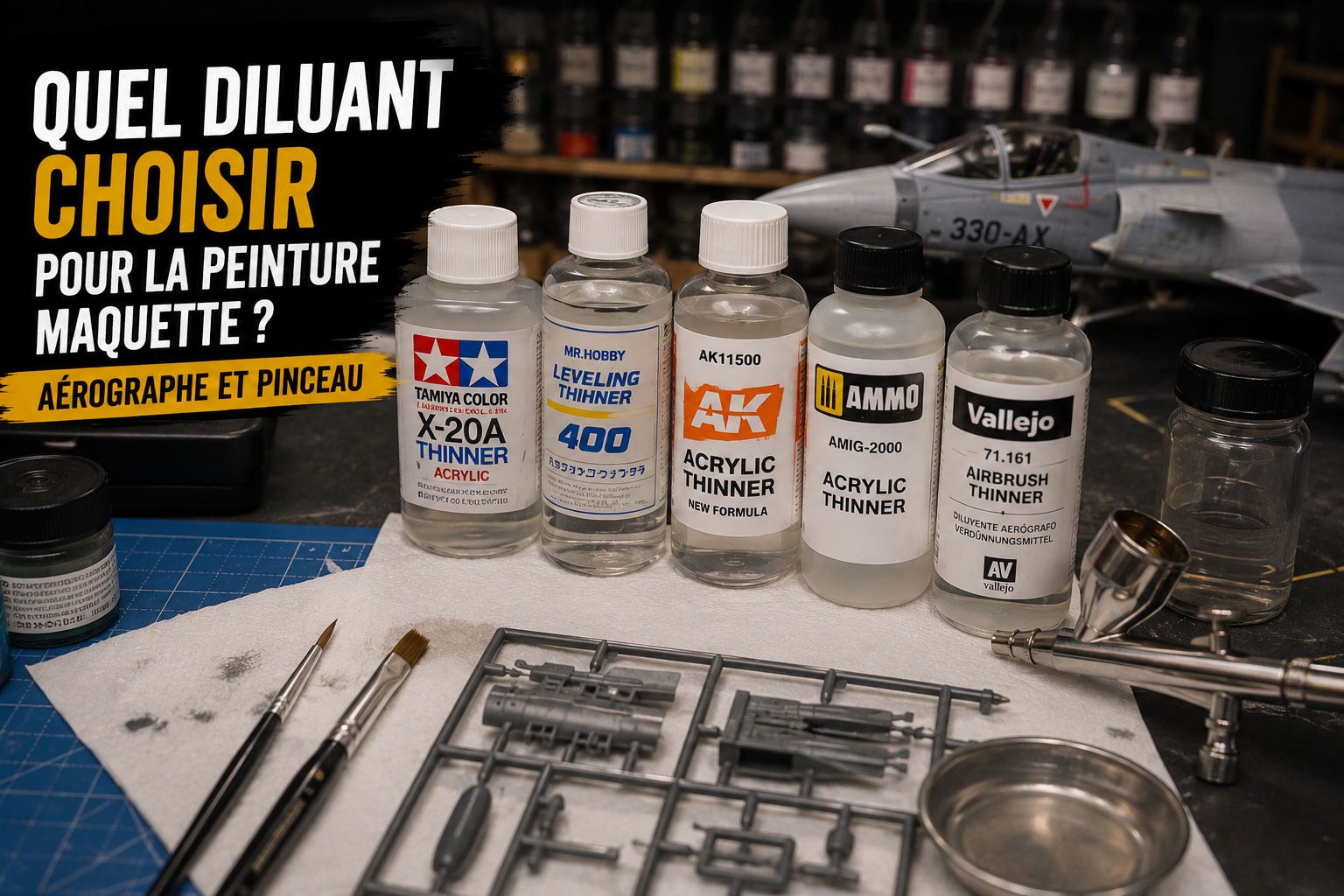 Quel diluant choisir pour la peinture maquette ? Aérographe et pinceau